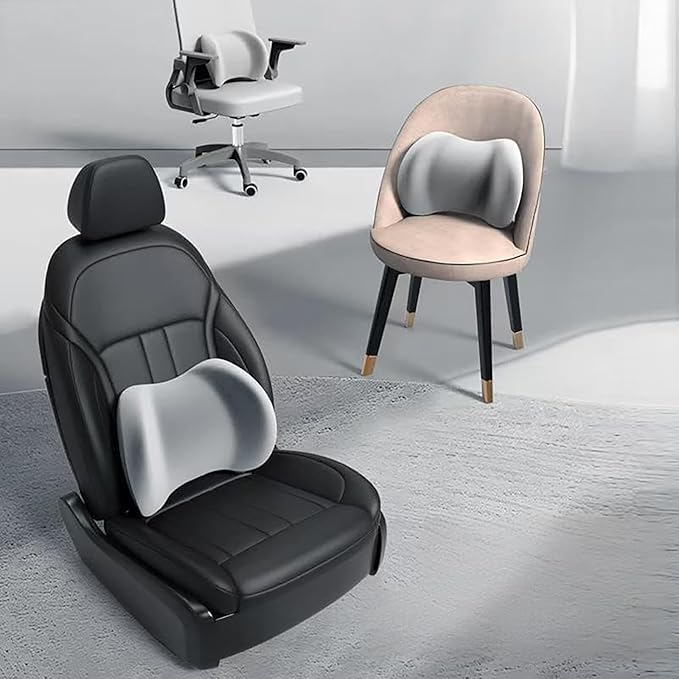 Car Back Support Neck Pillow for Ford F-250 2000-2024, Comfortable Soft Car Seat Headrest Neck Rest Cushion Lumbar Support Pillow with Adjustable Strap, Brown
