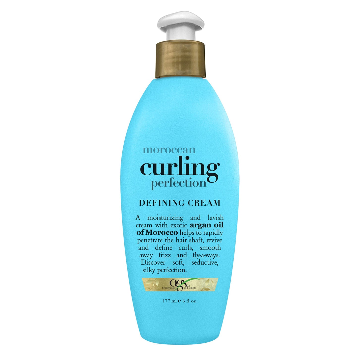 Ogx Argan Oil Of Morocco Curling Perfection Curl-Defining Cream, Hair-Smoothing Anti-Frizz Cream To Define All Curl Types & Hair