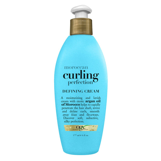 Ogx Argan Oil Of Morocco Curling Perfection Curl-Defining Cream, Hair-Smoothing Anti-Frizz Cream To Define All Curl Types & Hair