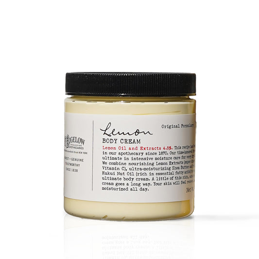 C.O. Bigelow Lemon Body Cream, Moisturizing Body Cream With Shea Butter, Kukui Nut Oil, Lemon Oil And Extracts For Dry Skin, Han