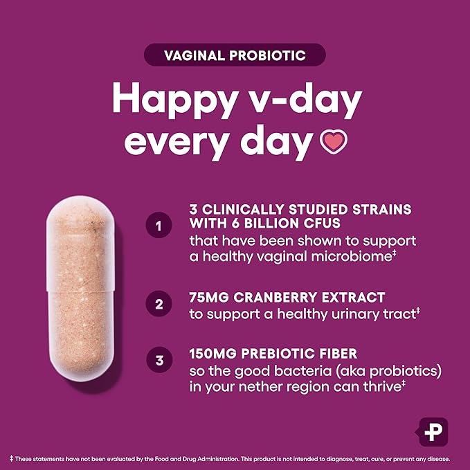 Physician's CHOICE Vaginal Probiotics for Women - pH Balance, Odor Control, Yeast Balance, Vaginal Flora & Feminine Health - 6B CFU with Organic Prebiotics and Cranberry Extract - 45 CT