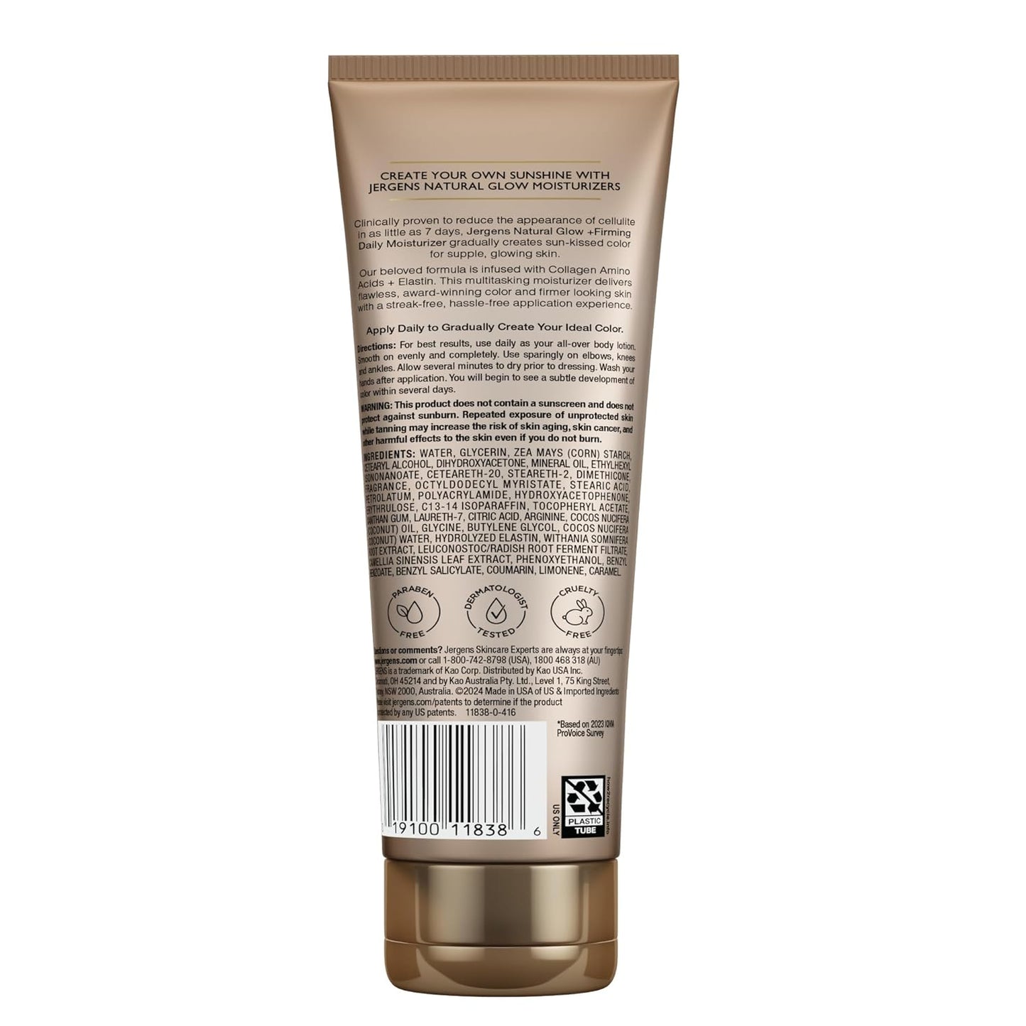 Jergens Natural Glow Daily Moisturizer | Firming for Medium to Tan Skin