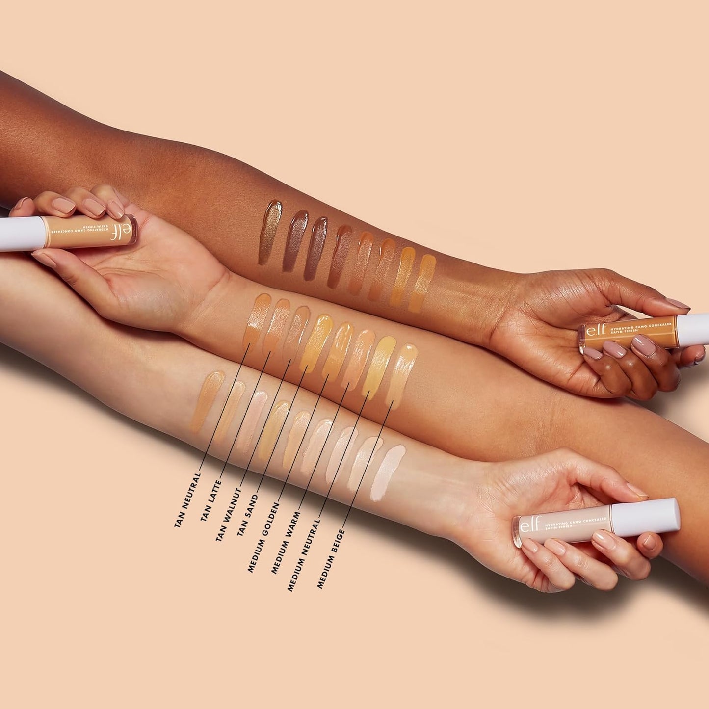 e.l.f. Hydrating Camo Concealer | Full-Coverage, Satin Finish | Vegan, Rich Chocolate
