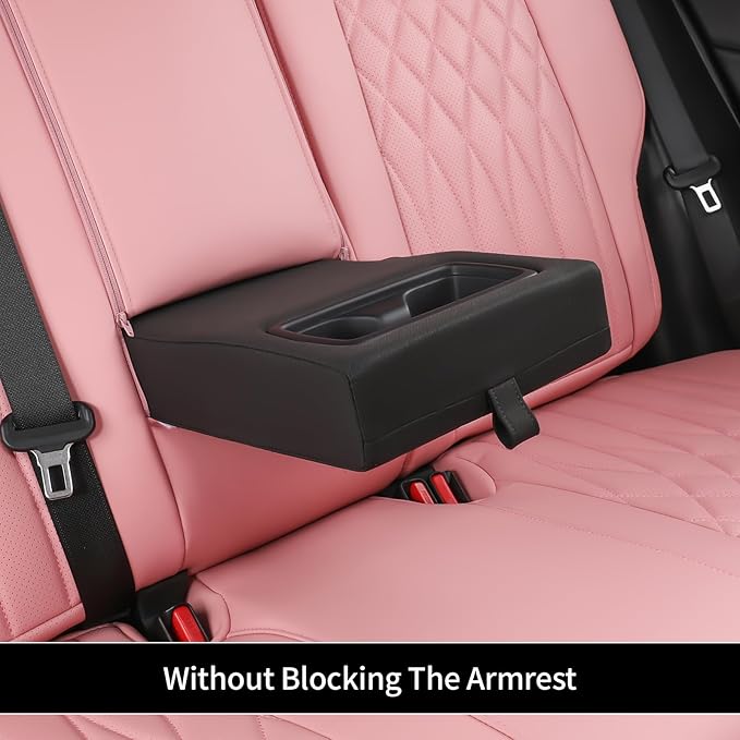 EKR Rav4 Seat Covers Custom Fit for Toyota Rav4 (Hybrid) SE/XSE & (PHEV) GR Sport 2026, Car Seat Cover Full Set for SUV,Factory-Style Upgrade, Easy-Wipe Protection,Faux Leather(Pink)