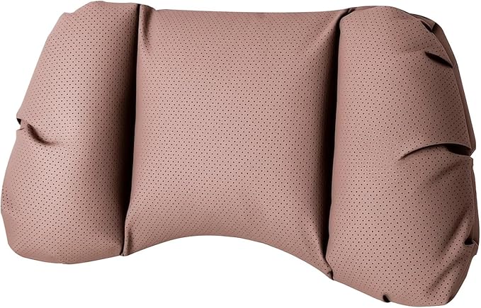 Car Neck Pillow & Lumbar Support for Porsche Cayenne Type 958.2 2015-2018 Ergonomic Breathable Mesh Auto Seat Back Cushion Headrest,Brown-Lumbar Support