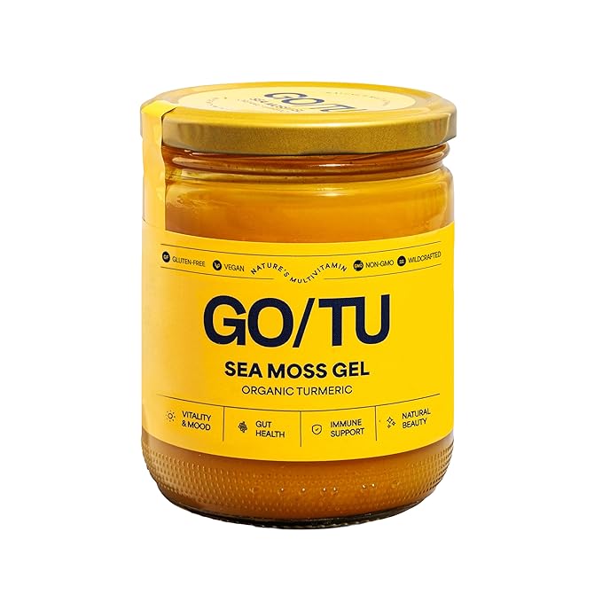 GO/TU Sea Moss Gel – 16oz Turmeric | Pure, Shelf-Stable Superfood | Nature’s Multivitamin
