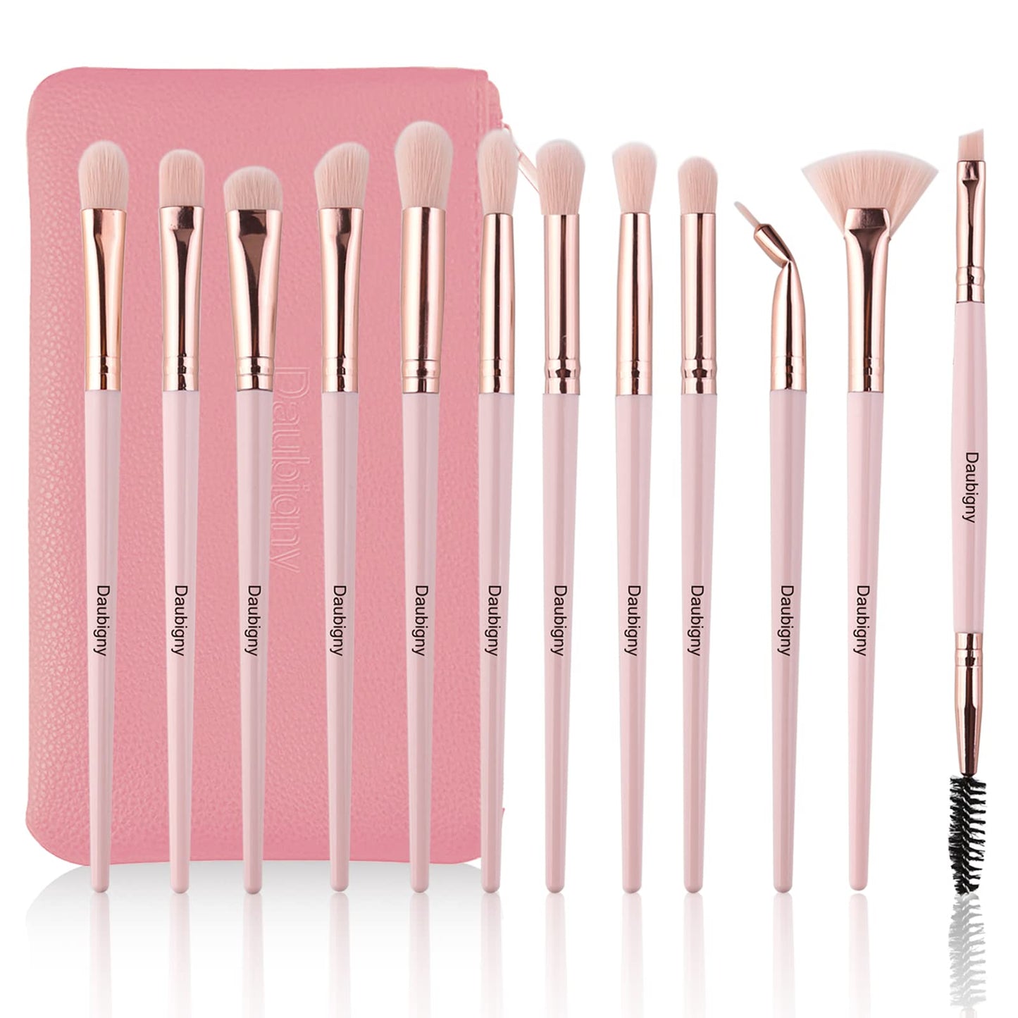 Daubigny Eye Makeup Brushes,12 Pcs Professional Eye Shadow, Concealer, Eyebrow, Foundation, Powder Liquid Cream Blending Brushes