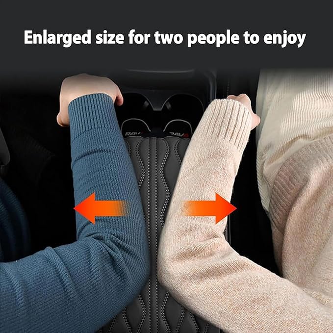 Leather Car Armrest Box Pad for Tesla Cybertruck 2023 2024, Memory Foam Car Center Console Cover Comfort Waterproof Arm Rest Cushion Pad Universal Accessories,B/Gray