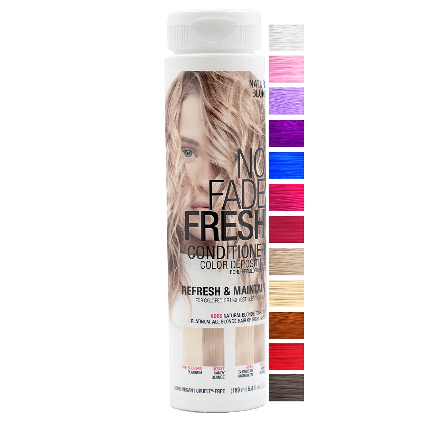 No Fade Fresh Natural Blonde Color Depositing Conditioner - Semi Permanent Hair Color With Bondheal Bond Rebuilder - Blonde Hair