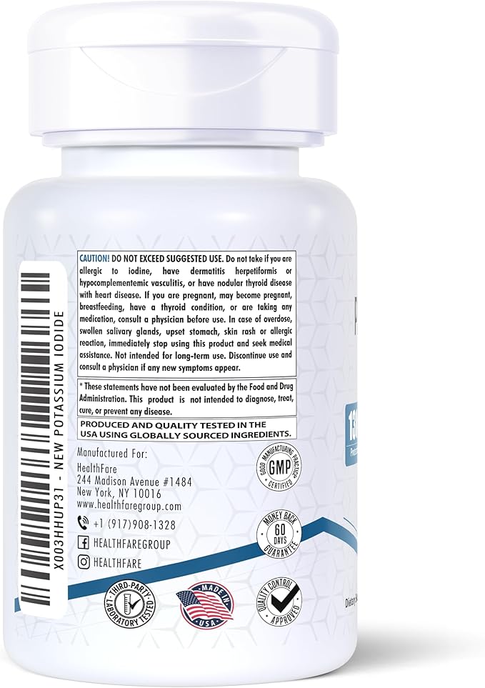 Potassium Iodide Tablets | 130 mg | 120 Fast-Dissolving Tablets (2 Pack) | Ki Pills | Long Shelf Life | Non-GMO