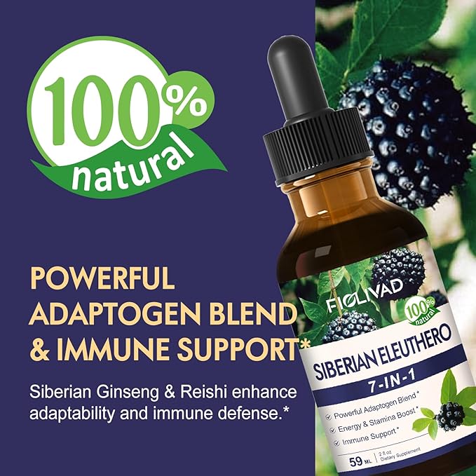 Siberian Ginseng Liquid Drops, Natural Herbal Extract for Powerful Adaptogen Blend, Energy & Stamina Boost & Immune Support. 2oz-Original