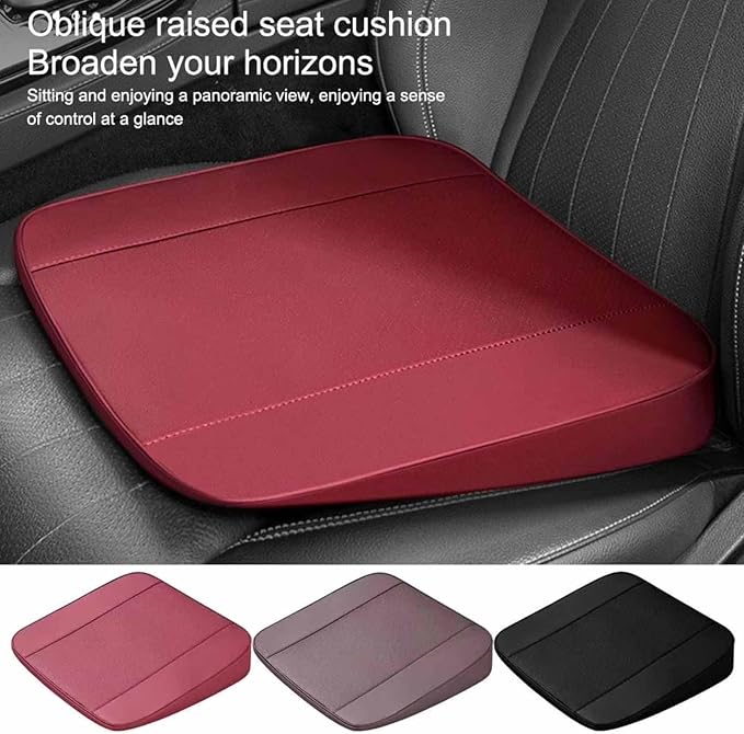 Car Seat Cushion for Ford F150(7seats) 2017-2023, Nonslip Driving Comfort and Breathable Lumbar Support Pad Sciatica and Back Pain Relief,Red-8 cm