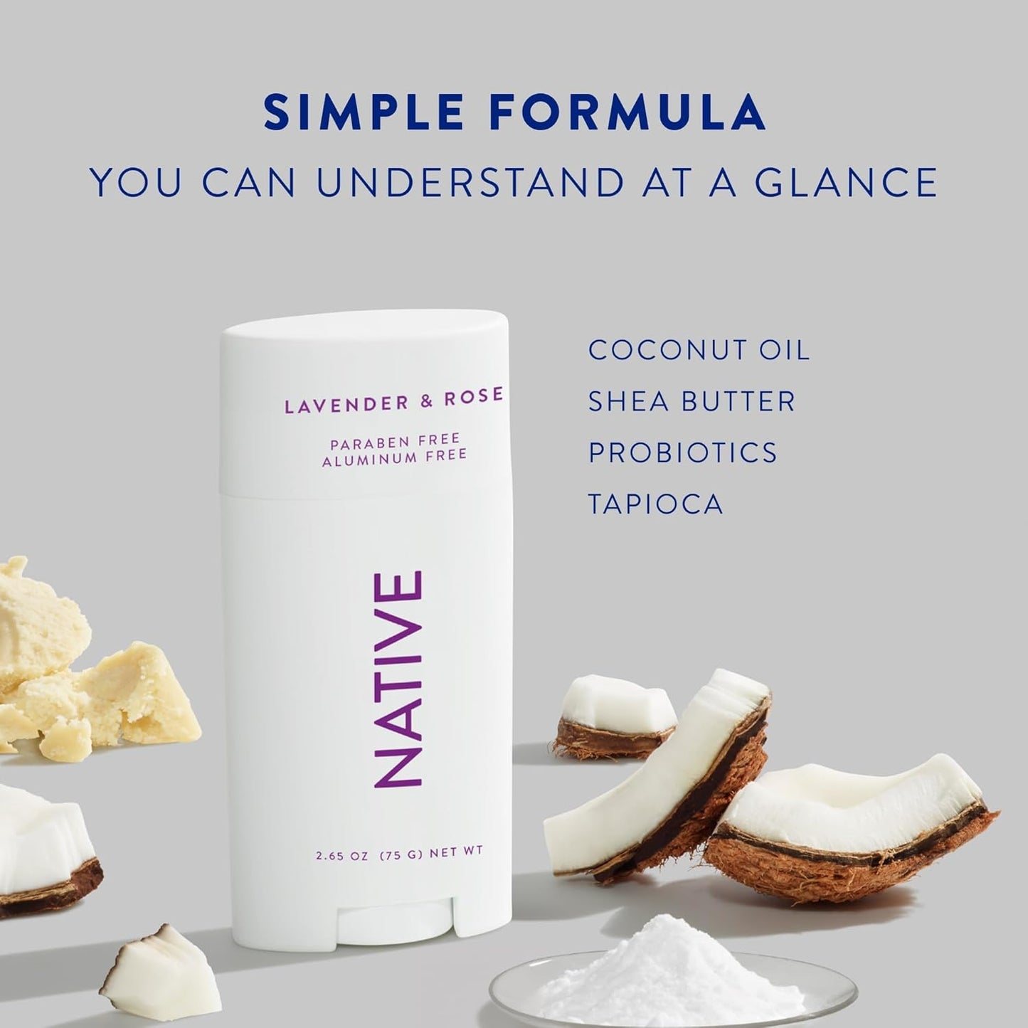 Native Deodorant | 72-Hour Odor Control | Aluminum-Free, Coconut & Vanilla, 2-Pack