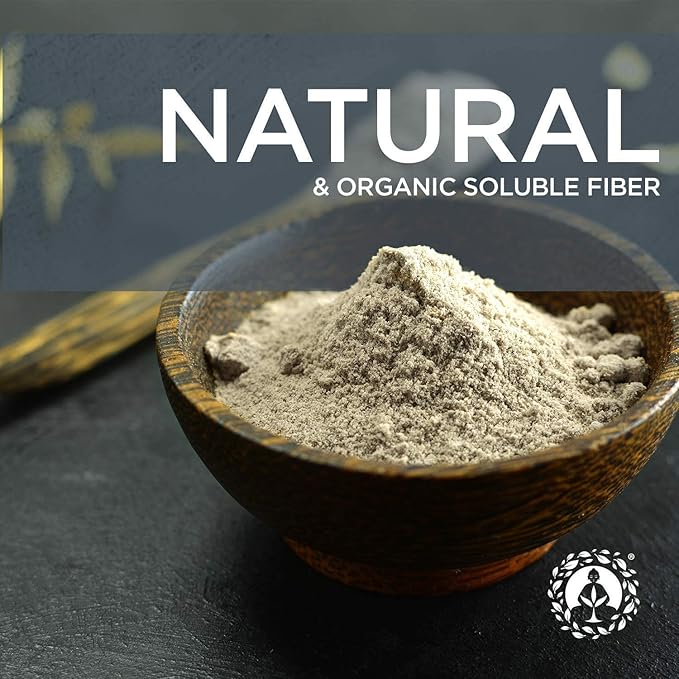 Organic Psyllium Husk Powder - Premium Indian Natural Soluble Fiber Supplement, Natural Laxative, Perfect Colon Cleanser & Body Detox - Gluten Free, Vegan & Keto Friendly (8oz)