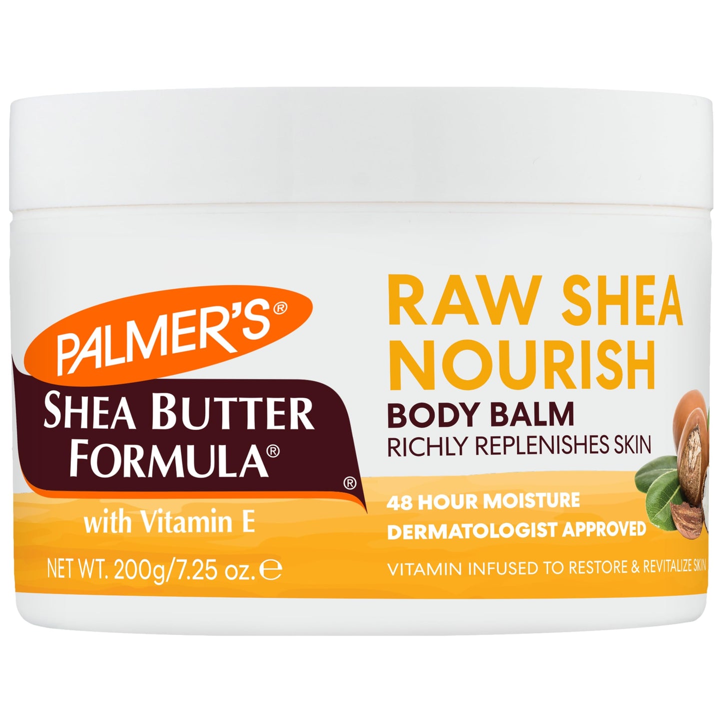 Palmers Shea Butter Formula Raw African Shea Butter Balm, Nourishing Body Moisturizer For Rough, Dry Skin, 7.25 Ounces