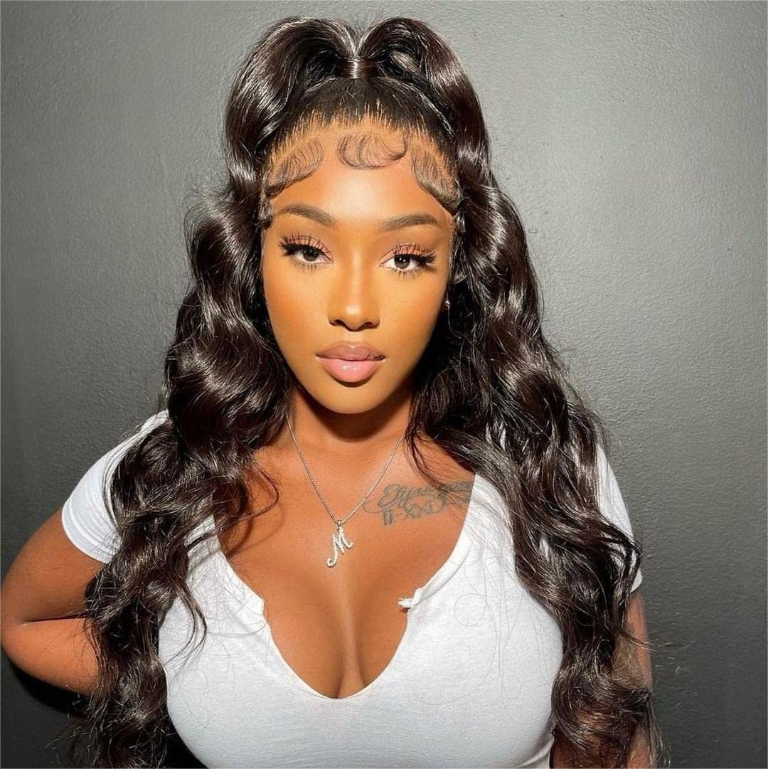 Beeos 13X6 Full Frontal Skinlike Real Hd Lace Wig, 250% Density Body Wave 0.10Mm Ultra-Thin Invisible Hd Lace Pre-Plucked Bleach