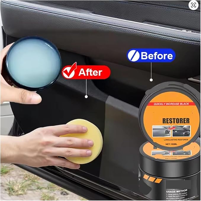 50ml/100ml Leather Conditioner Cream with Sun Protection Defense | Car Interior Care Kit for Seats, Steering Wheel & Dashboard | Clean, Restore & Shield(100ml)