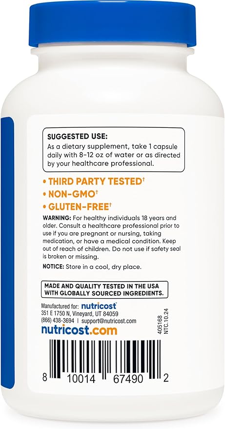 Nutricost Iodine (Natural Iodine from Organic Sea Kelp) 325mcg, 120 Capsules, Vegetarian, Non-GMO & Gluten Free