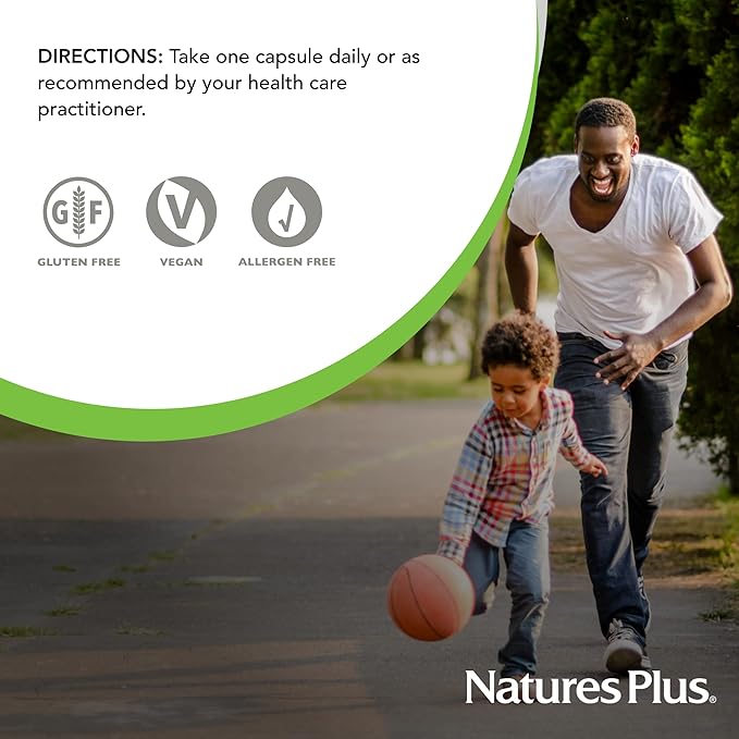 Natures Plus Herbal Actives Turmeric - 400 mg, 95% Curcumin, 60 Vegan Capsules - Vegetarian, Gluten-Free - 60 Servings