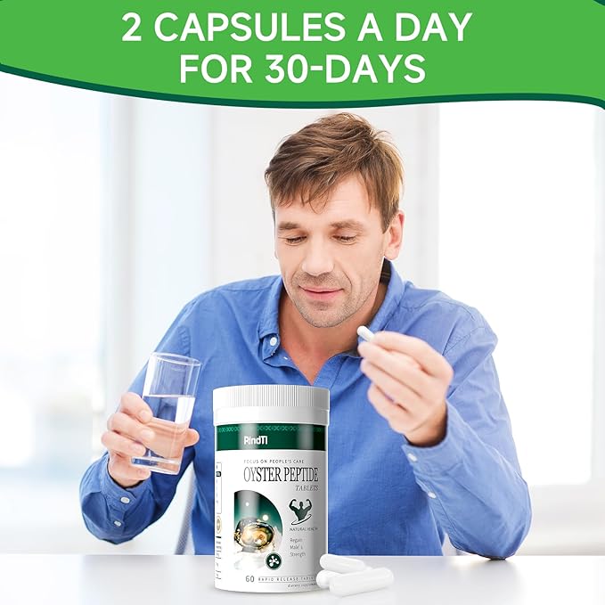 Oyster Extract，Oyster Supplements for Men ＆ Women,60 Capsules,Oysters Extract Capsules with Zinc Powder