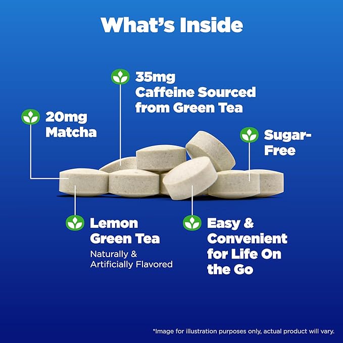 Natrol Quick Balance Energy Mints, Energy Supplement, 30 Lemon Green Tea Naturally and Artificially Flavored, 30 Count, 15 Day Supply