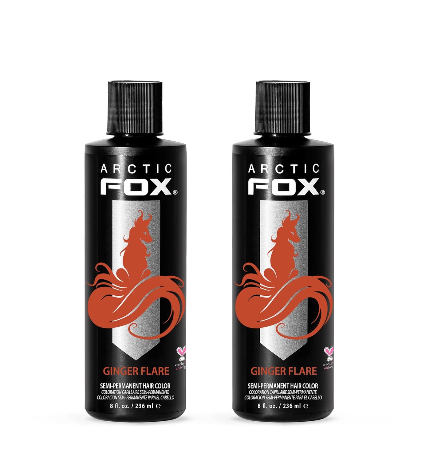 Vegan Semi-Permanent Hair Color Dye | Arctic Fox Aquamarine - 4 Fl Oz (Pack of 2)