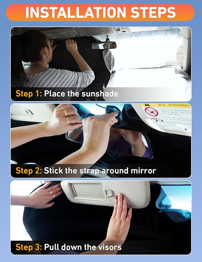 EcoNour Windshield Sunshade Compatible for BMW X5 2014-2016 2017 2018, Sun Visor for Front Windshield & Window Sun Shade Cover, UV Heat Blocker & Protector, Car Accessories