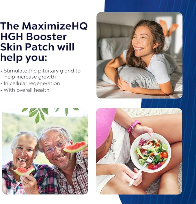 MAXIMIZE HQ H.G.H Patches - 8 Hour Time-Release - Supports Overall Well-Being - Gluten Free - Certified Vegan