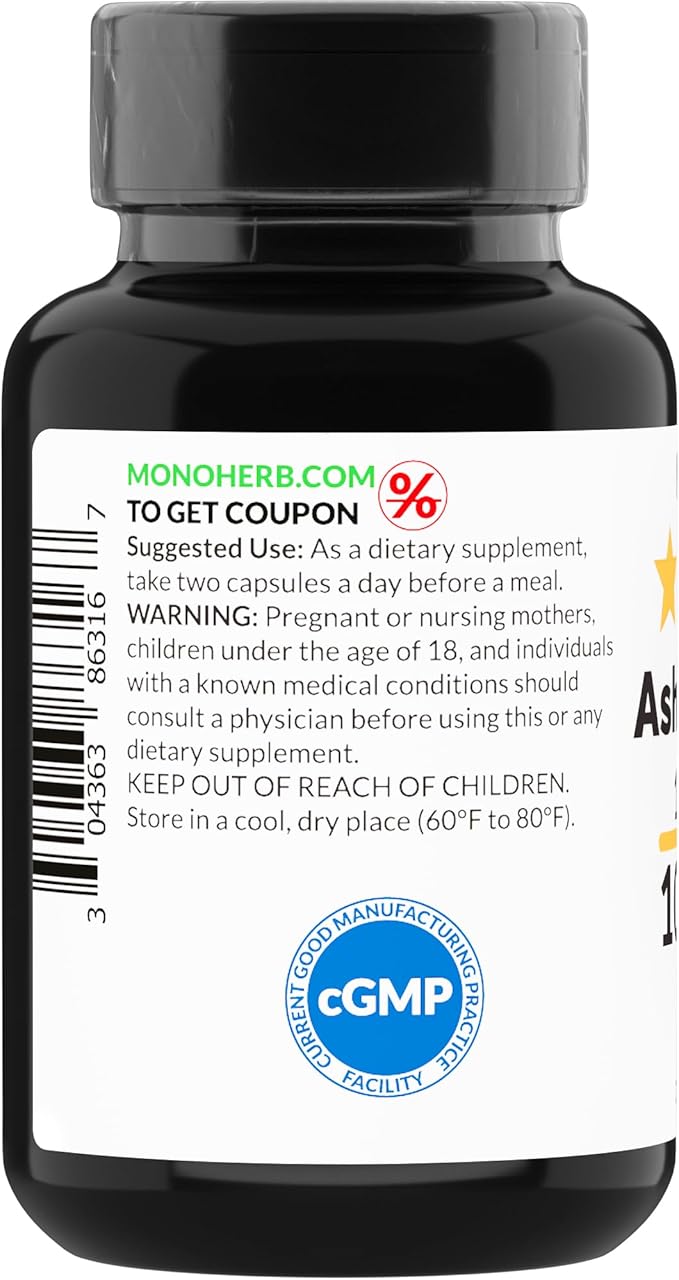 Ashwagandha Extract 1000 mg - 90 Vegetarian Capsules