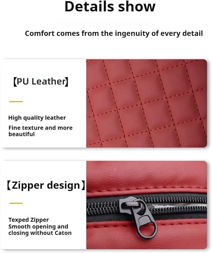 Generic Center Console Cover Arm Rest Cover Cushion Leather Car Armrest Box Pad with Pocket and Tissue Box Auto Armrest Cover for Sedan Vehicle(Grey)
