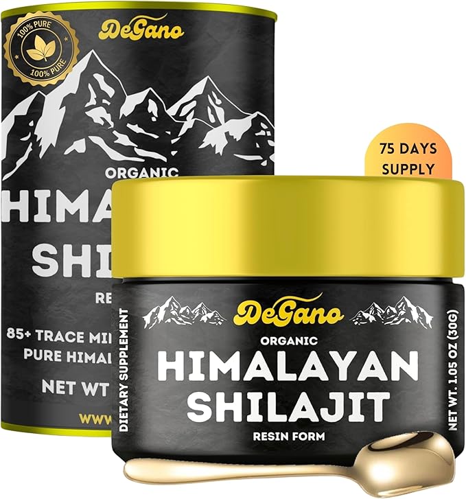 Himalayan Shilajit Resin - Highest Potency, Better Taste - Shilajit Pure Himalayan Organic Shilajit for Men & Women, 75 Servings, 85+ Trace Minerals, 75%+ Fulvic Acid, Glass Jar, Measuring Spoon, Box