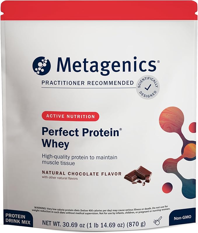 Metagenics Perfect Protein with Cross-Flow Micro-Filtered Whey Isolate & Hydrolyzed Whey Protein - 30 Servings - Chocolate