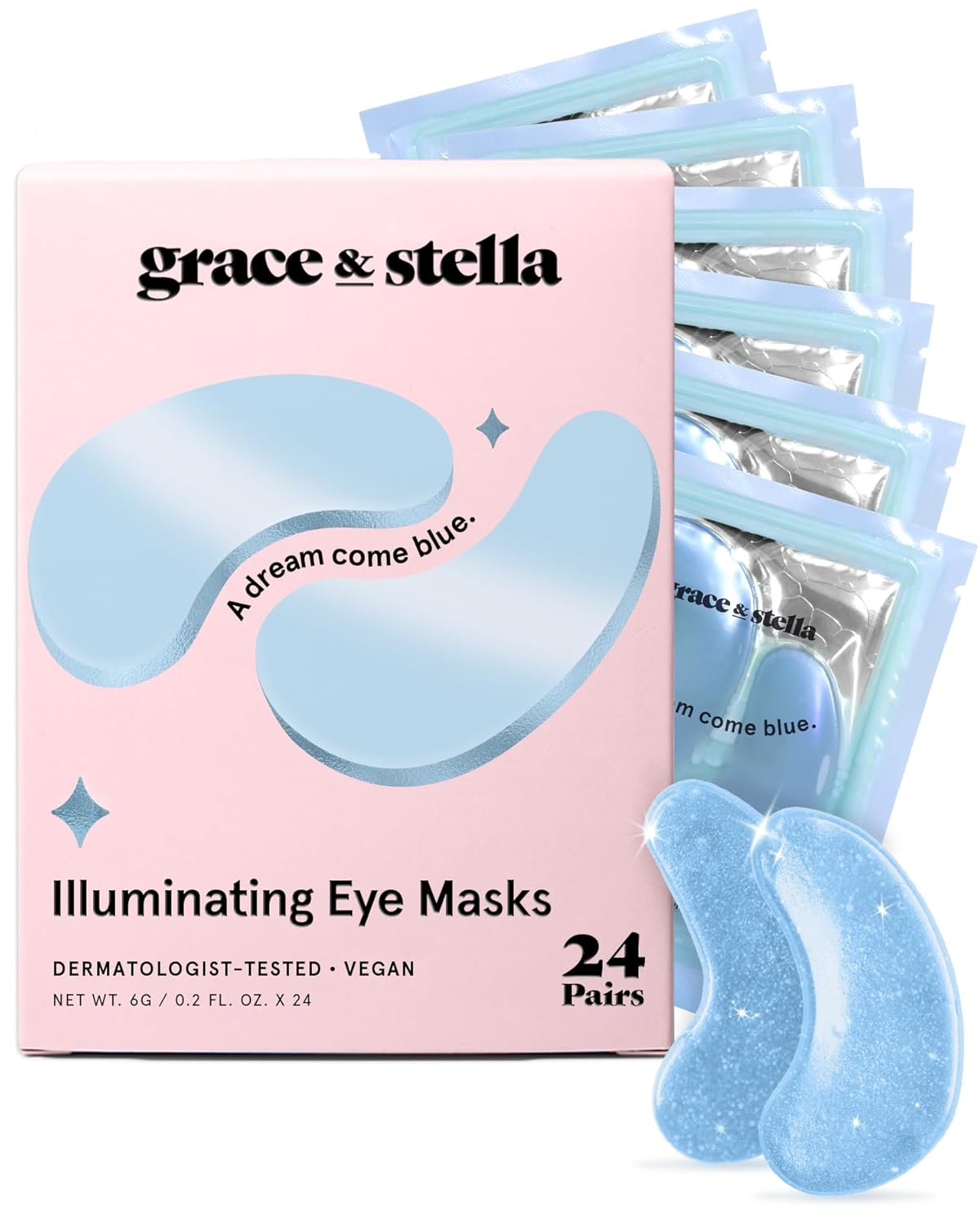 Under Eye Mask | Reduce Dark Circles & Puffiness | Vegan Gel Patches for Women