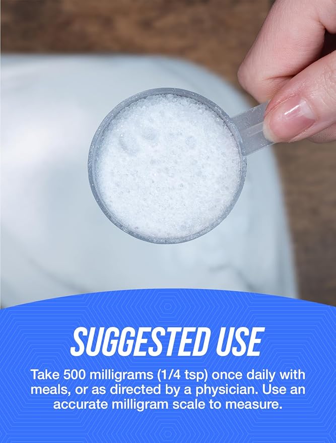 BulkSupplements.com Calcium Acetate Powder - Calcium Supplement, Calcium Powder - Food Grade, for Bone Health, 500mg (125mg Calcium) per Serving, 1kg (2.2 lbs)