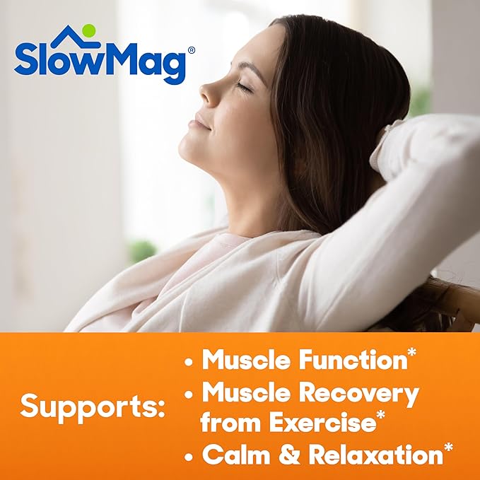 SlowMag Magnesium Citrate Gummies - Supports Muscle Health, Recovery & Relaxation, Natural Berry Flavored, 60 Count