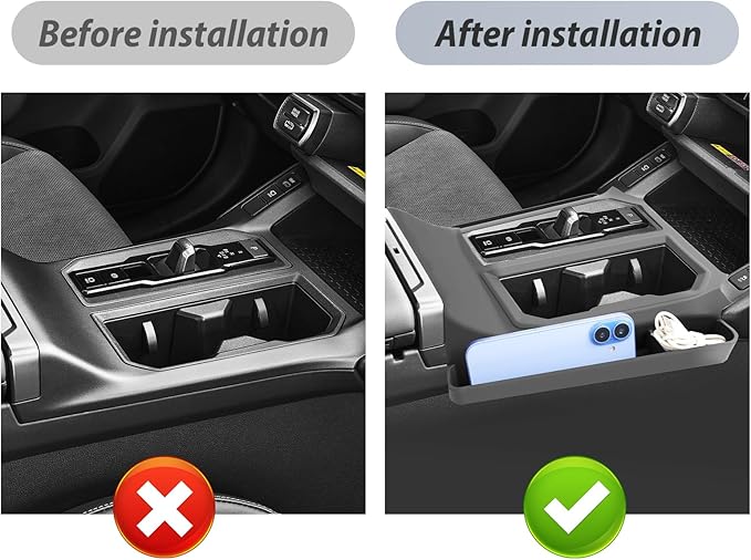 SKTU 2PCS for 2026 Toyota RAV4 Center Console Organizer for 2026+ Toyota RAV4 (LE/SE/XLE Premium/Woodland/XSE/Limited) Console Tray & Gear Shift Panel 2026 RAV4 Accessories Passenger Side Storage Box