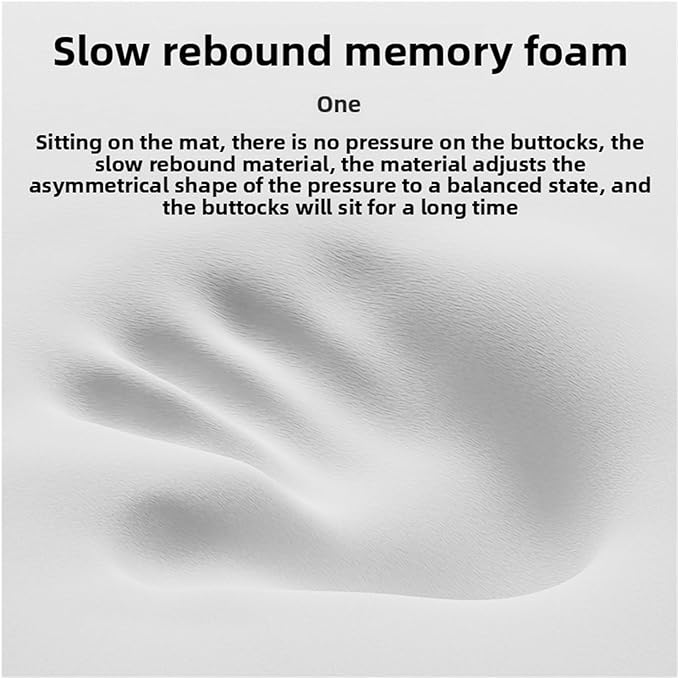 Memory Foam Car Seat Cushions with Lumbar Support - Cool and Breathable Comfort for Car and Office Seats(B,45x45cm)