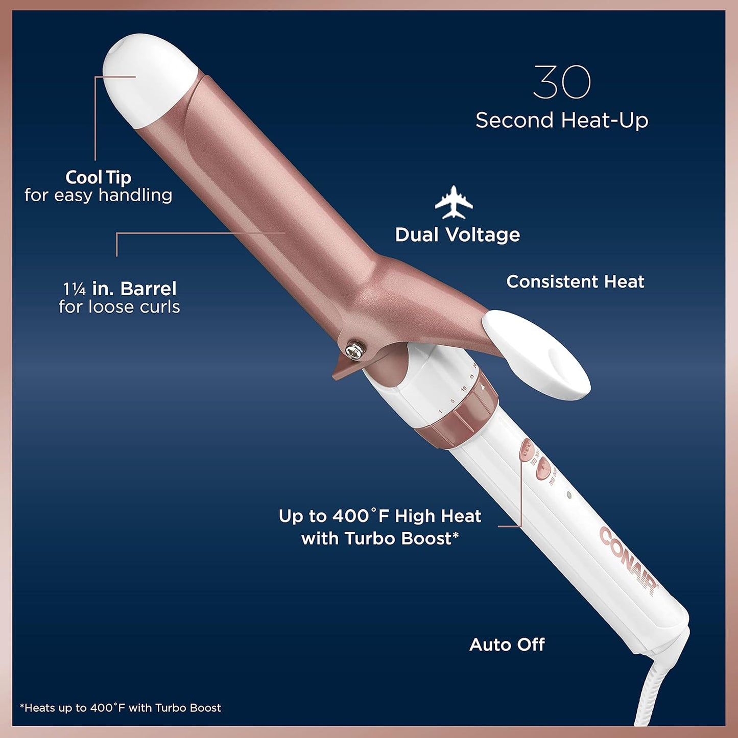 Conair Double Ceramic 3/4-Inch Curling Iron | Bonus Claw Clip | Tight Curls