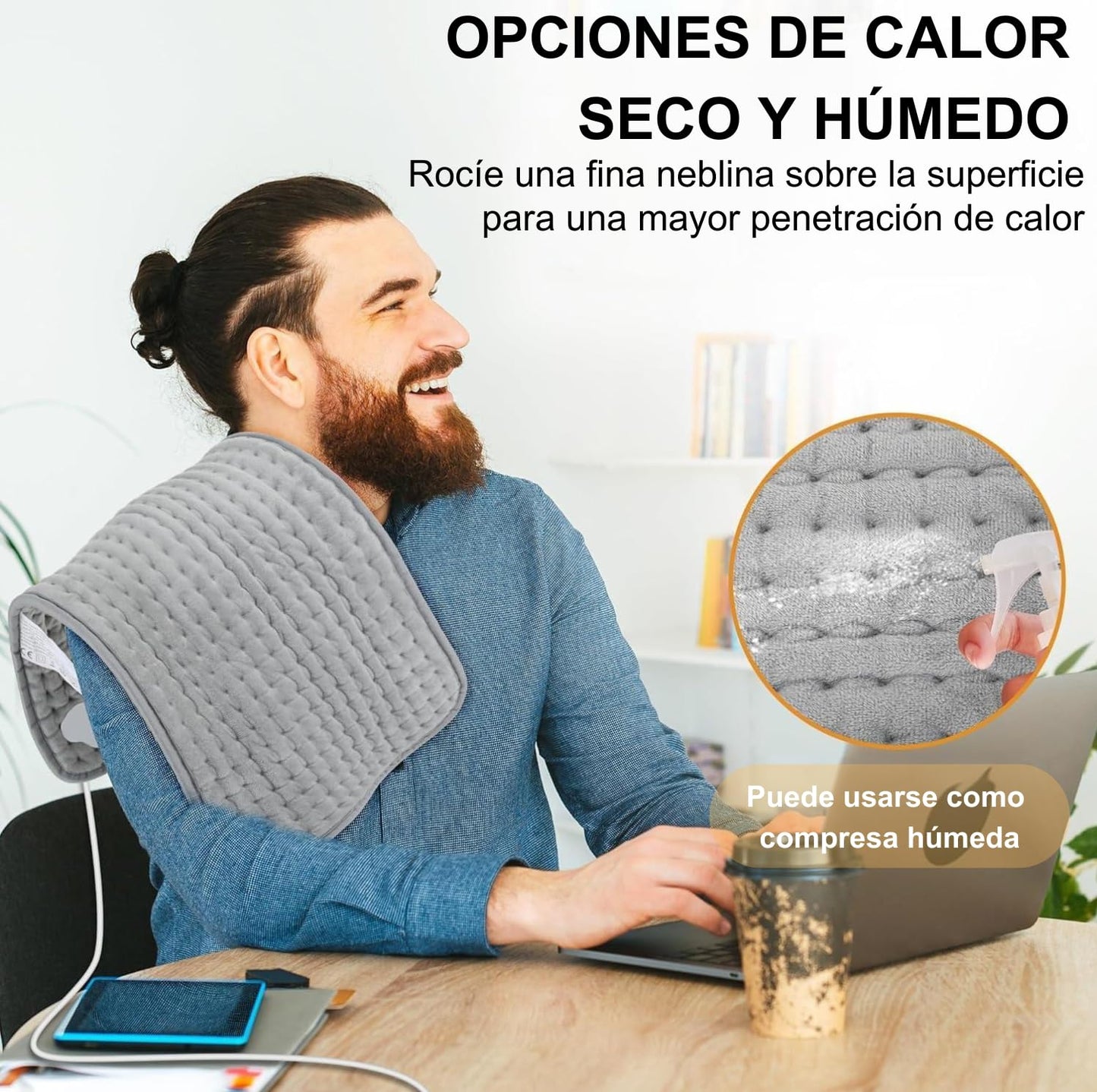 Large Heating Pad,TOPSOSO 20"x40" Extra Large Heating Pad for Back Pain Relief Electric Heating for Period Cramps Shoulders Pain Relief Moist/Dry Heat 10 Heat Setting Auto Shut Off Gift for Women Men