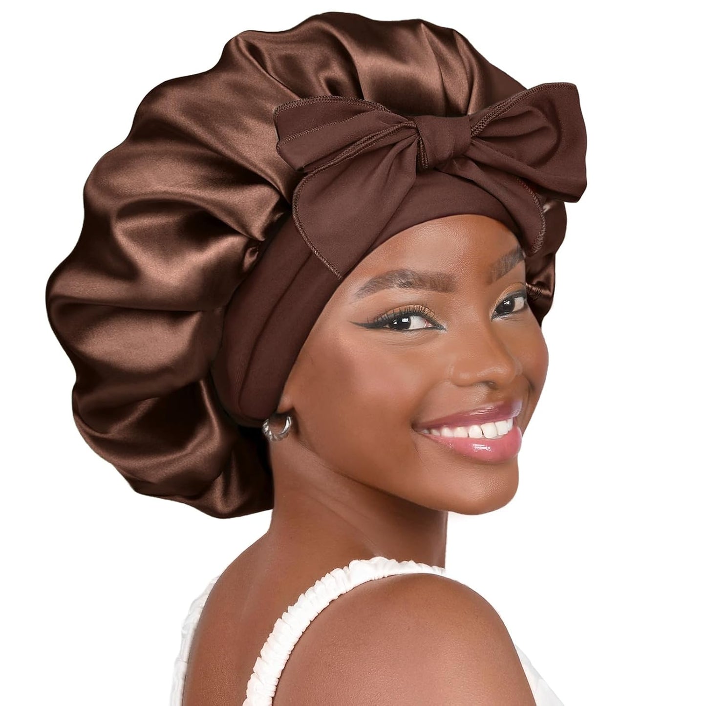 Silk Bonnet for Sleeping | Double Layer Satin Lined | Curly Hair - Sage