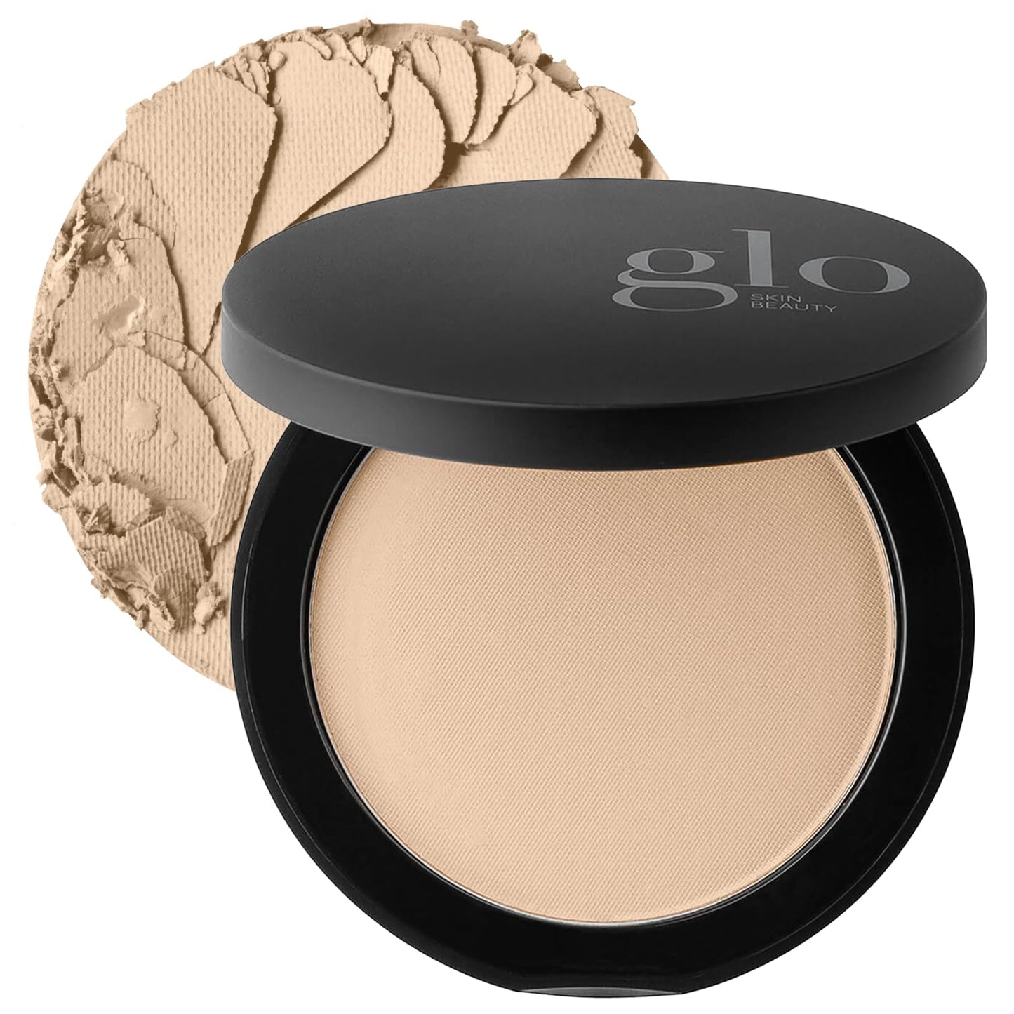 Glo Skin Beauty Pressed Base Powder Foundation Makeup (Natural Medium) - Flawless Coverage For A Radiant Natural, Second-Skin Fi