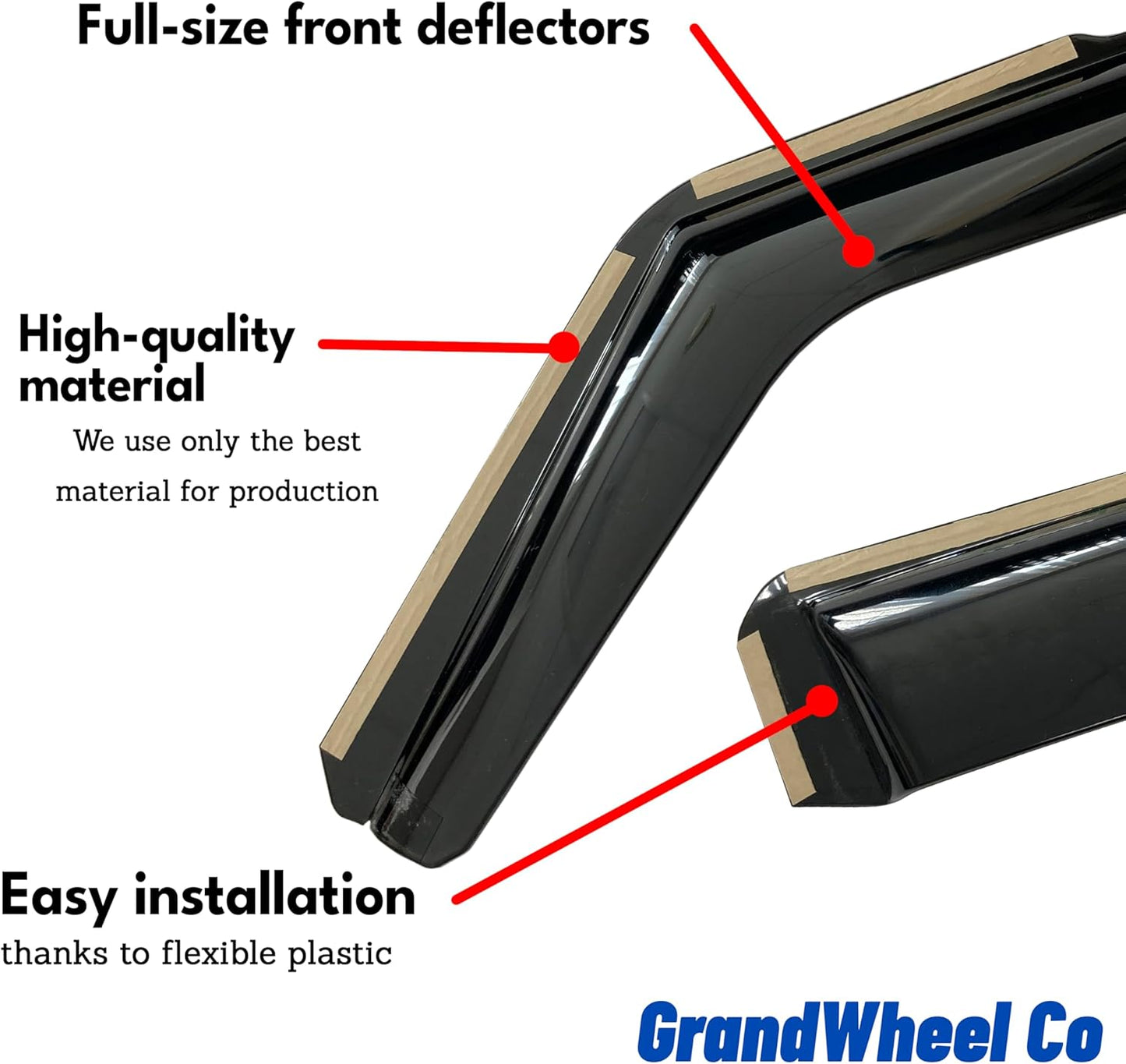 Window Deflectors Smoke Tinted in-Channel Side Window Vent Visor Deflectors Rain Guards Compatible with CR-V 2017-2022 - 4pcs. GW0217