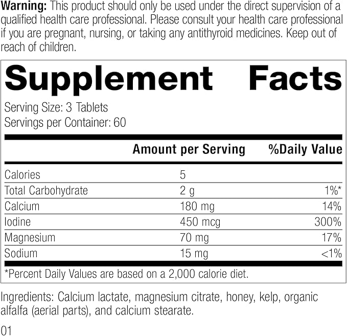 Standard Process Inc. Min-Tran - Whole Food Nervous System Supplements, Stress Relief with Iodine and Magnesium - Vegetarian, Gluten Free - 360 Tablets