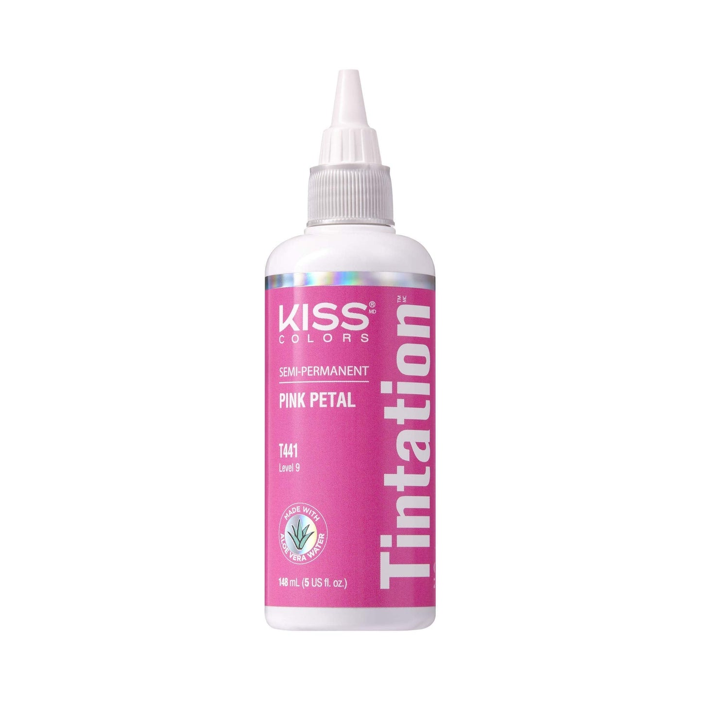 Kiss Tintation Semi-Permanent Hair Color Treatment 148 Ml (5 Us Fl.Oz) (Pink Petal)