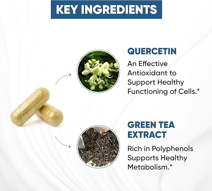 Sandhu's Zinc Supplement with Ionophores| Quercetin & Green Tea Extract for Superior Absorption and High Potency| 800mg Vegetarian Capsules 30 Days Supply| Immune Support for Men & Women