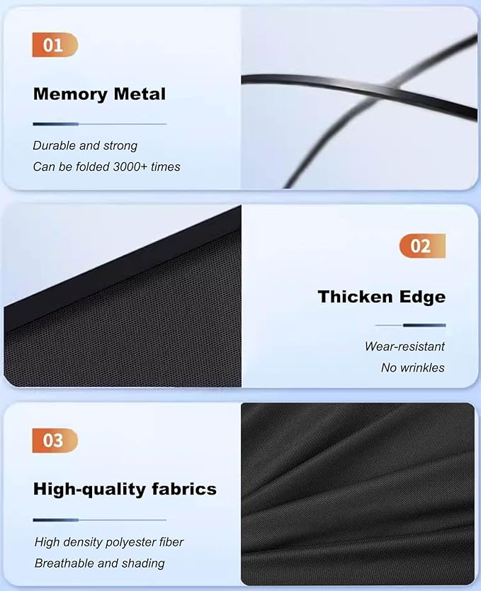 Car Sunroof Compatible with Q5 2017-2009 5-Door SUV, Foldable Glass Roof Sunshade with Storage Bag, Heat Insulation Sun Protection Roof Interior Sunshade