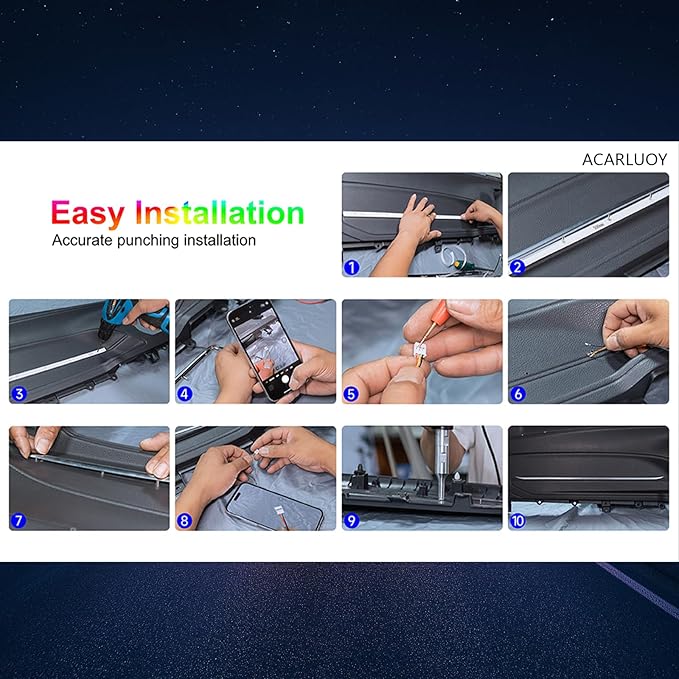 Car Interior Ambient Lights, RGB Neon Lighting for Tesla Model 3 2020,20 in 1 256 Colorful LED Acrylic Fiber Optic Strip,Multiple ModesDecoration Atmosphere with Music