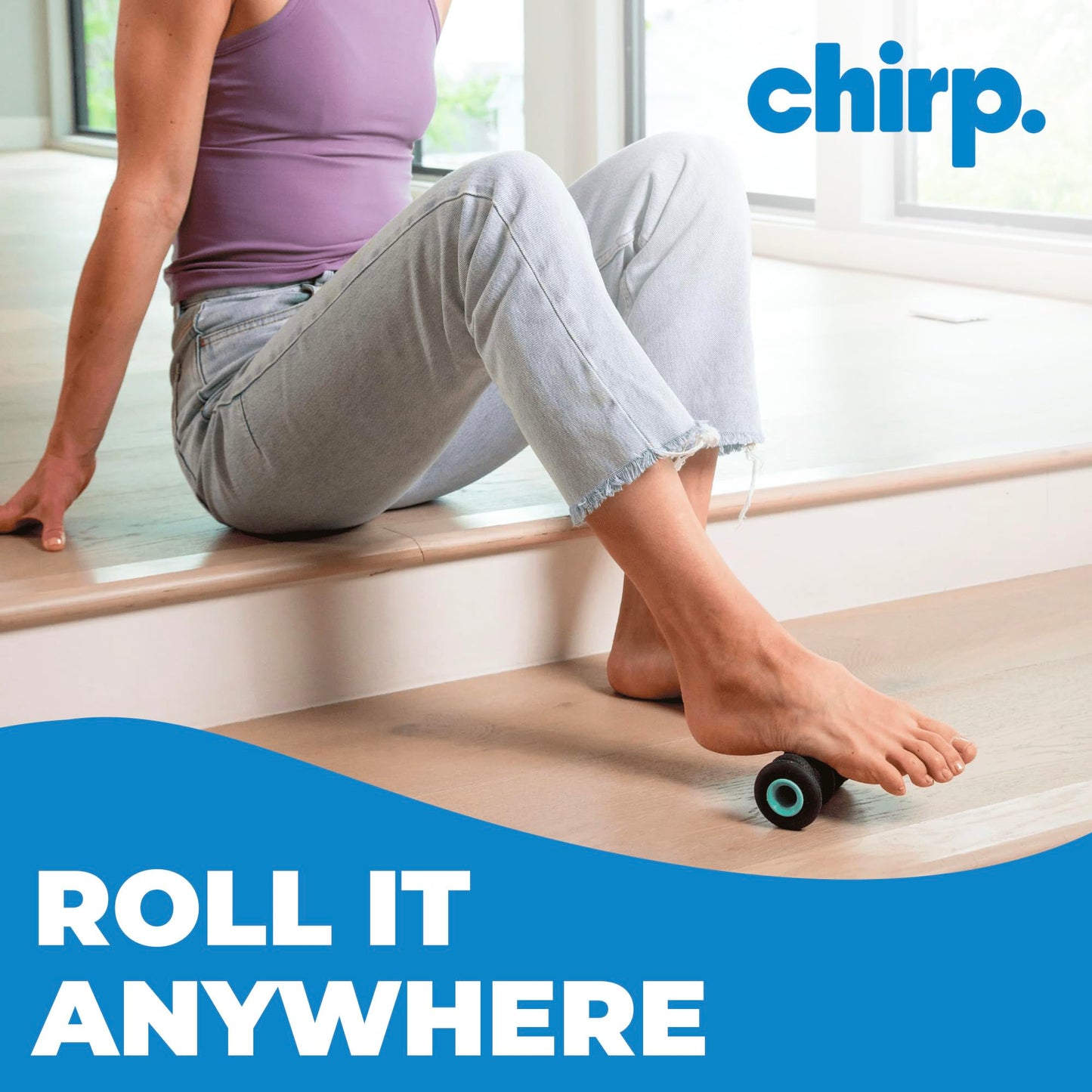 Chirp Wheel XR Massage Roller for Neck & Headache Relief – Rejuvenate Body, Spinal Care & Tension Through Thumb Pressure Release | High-Density Foam for Physical Therapy, 500lbs Capacity, 4" Mint