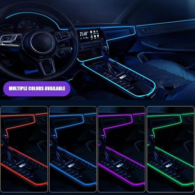 Car Interior Lights for Seat MII Ibiza Leon Arona Ateca Tarraco Alhambra LED Car Interior Atmosphere Lamp Car Ambient Lighting Kits,Blue