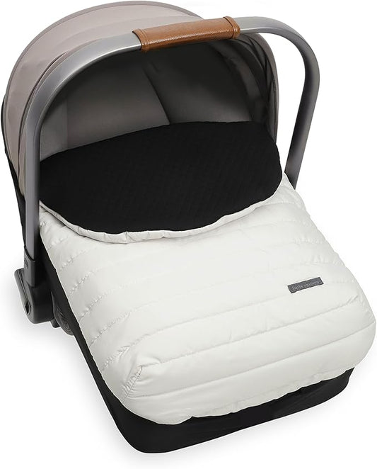 Little Unicorn Winter Car Seat Cover | Premium Insulated Fabric | Universal Fit & Easy to Install | Travel Bag Included (Pearl)